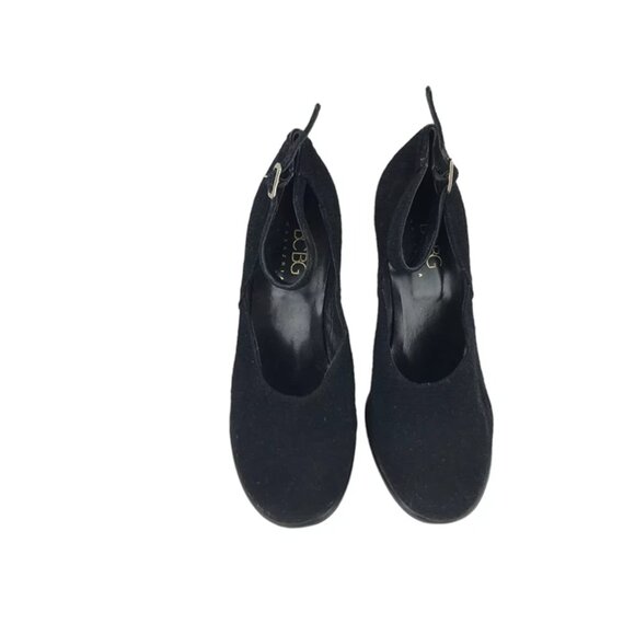 BCBG MAXAZRIA Womens Black Round‎ Toe Ankle Strap Block Pump Heel Size US 7.5 B - Picture 4 of 9